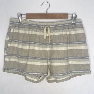 Patagonia Striped Pull On Drawstring Shorts, Hemp & Organic Cotton, Medium, EUC